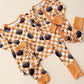 Bamboo Zip Romper | Checkered Pumpkin