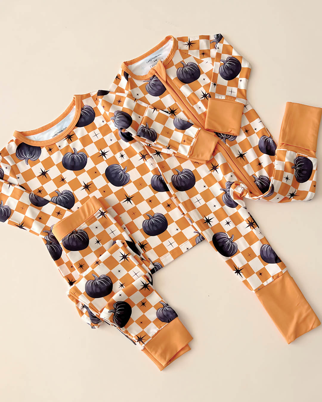 Bamboo Two Piece Set | Checkered Pumpkin