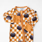 Bamboo Zip Romper | Checkered Pumpkin