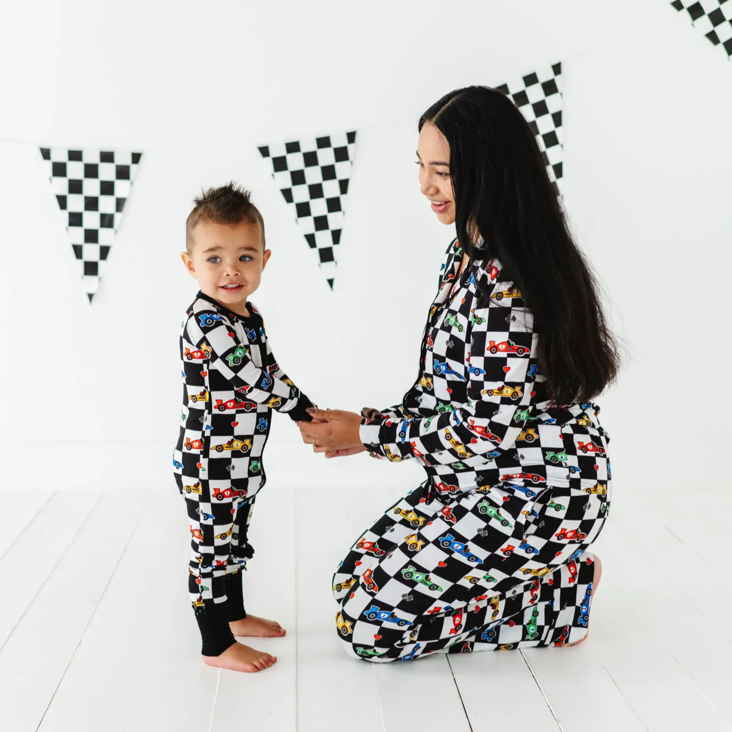 Racecar Zip Romper Bamboo