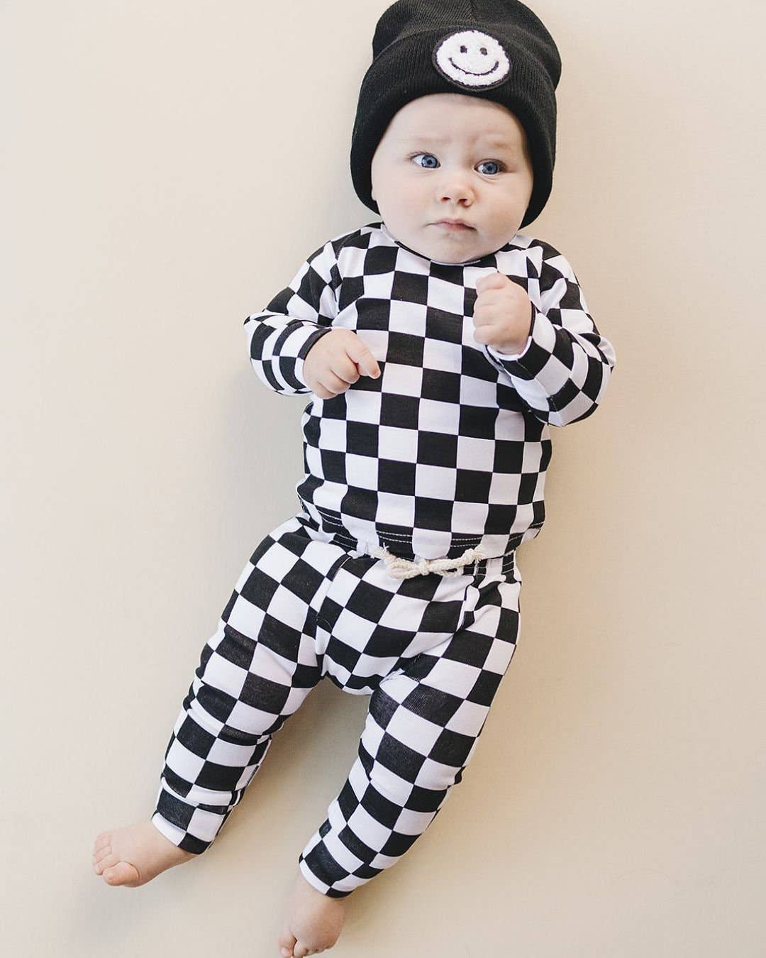 Checkered Smiley Lounge Set