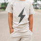 GREIGE ACID-WASH SPARK TEE