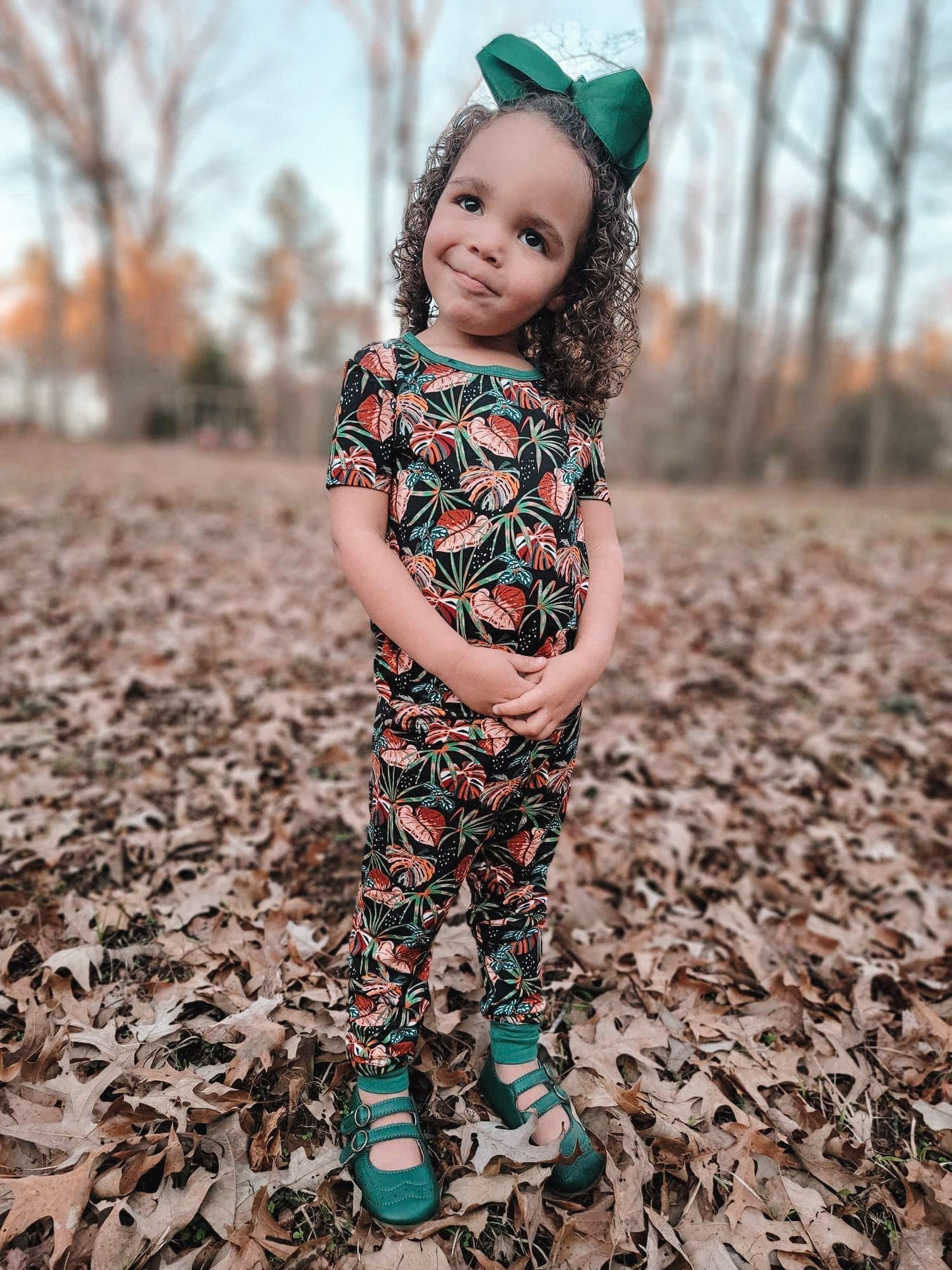 Leaf It To Me 2 Piece Short Sleeve Pajamas