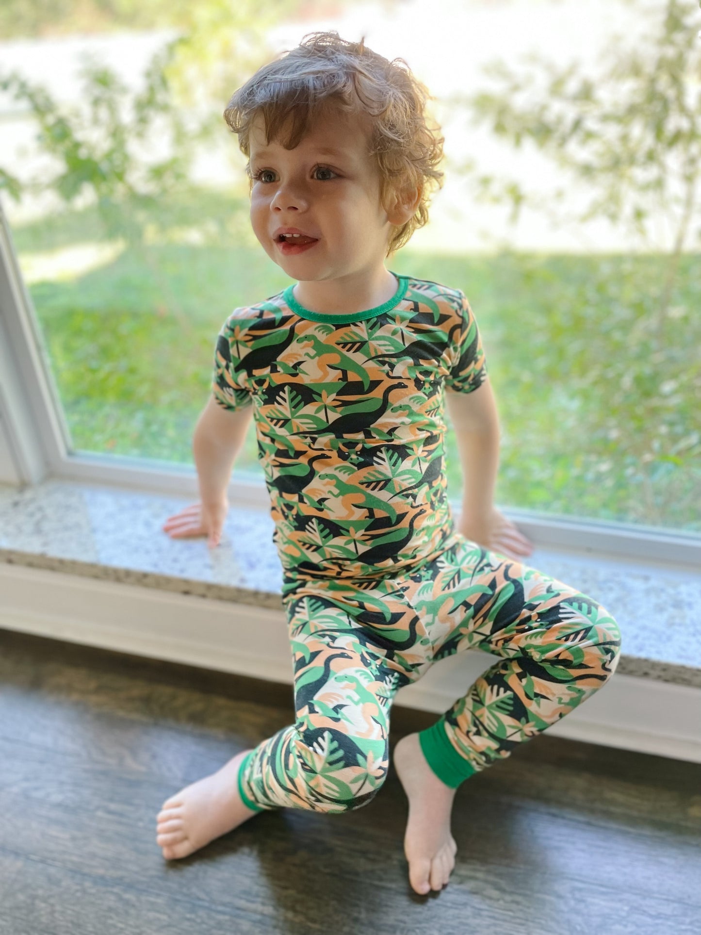 Jurassic Dino 2 Piece Short Sleeve Pajamas