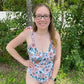 Women’s Floral Reversible One-Piece Swimsuit