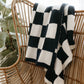 Black & Ivory Checkerboard | Plush Blanket