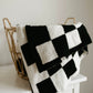 Black & Ivory Checkerboard | Plush Blanket