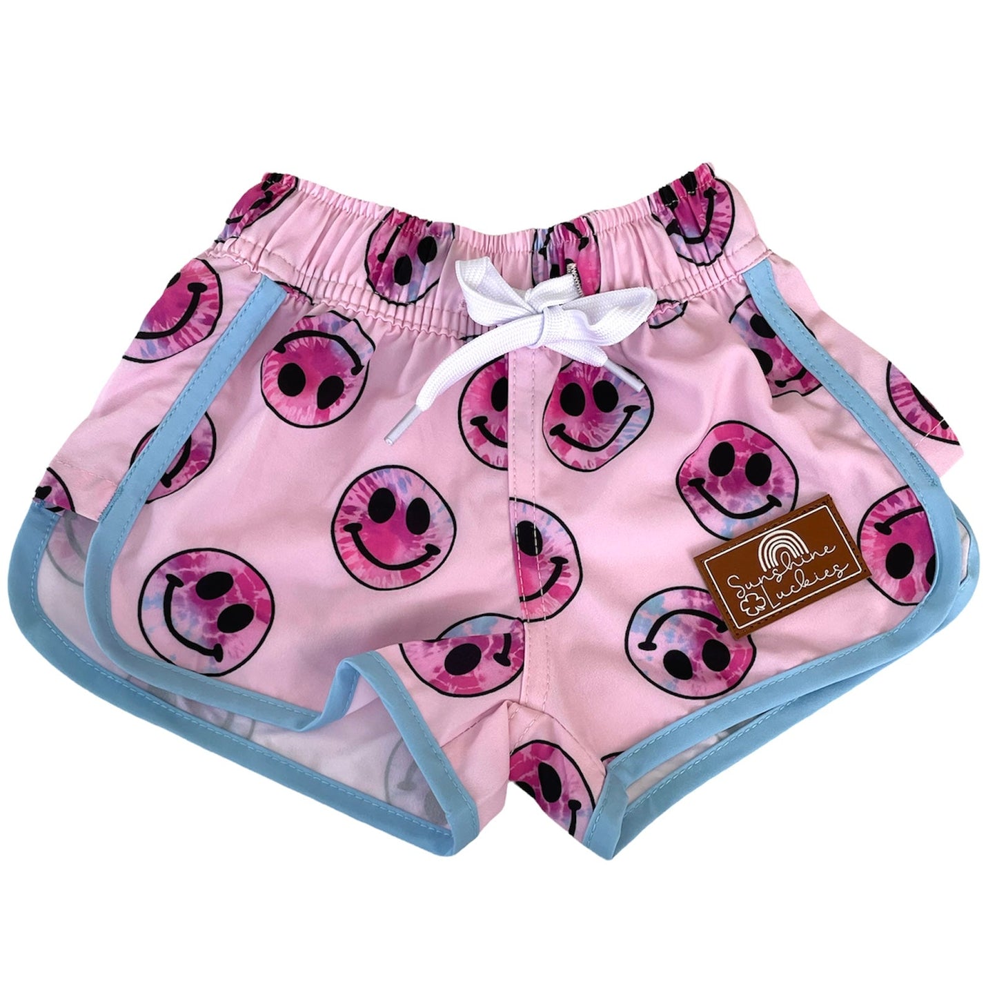 Girls Pink Smiley Boardshorts