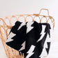 Lightning Bolt Fuzzy Blanket | Black