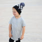 Black Check Beanie