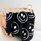 Smiley Fuzzy Blanket | Black