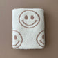 Smiley Fuzzy Blanket | Latte