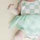 Tutu Romper | Checkered Mint