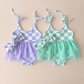 Tutu Romper | Checkered Mint