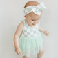 Tutu Romper | Checkered Mint