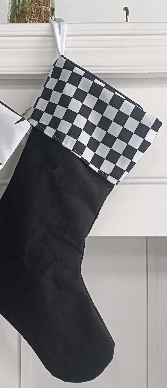 Checkered Christmas Stocking