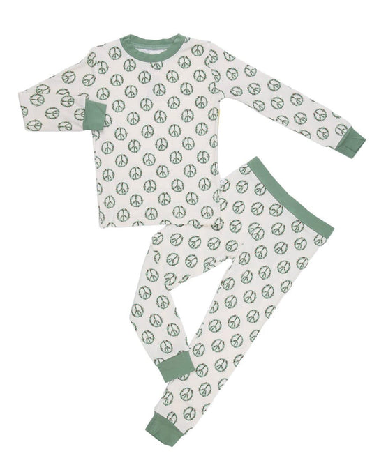 Christmas Peace Sign 2-Piece Bamboo Jammies